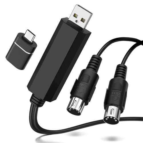 USB To MIDI Cable Converter 16 Channels PC To Synthesizer 2 In 1 MIDI Cord Adapt - Foto 13
