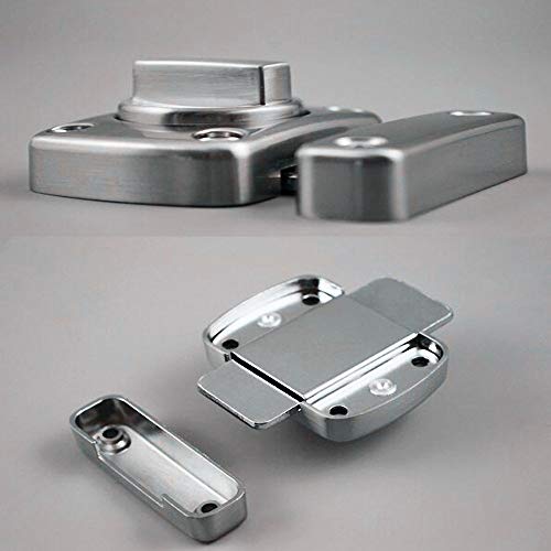 Rotate Bolt Latch, Gate Latches Bolt Bathroom Door Lock Bathroom Latch Stainless Steel Brushed Finish for Bathrooms, Bedrooms, Garden Fences, Various Doors