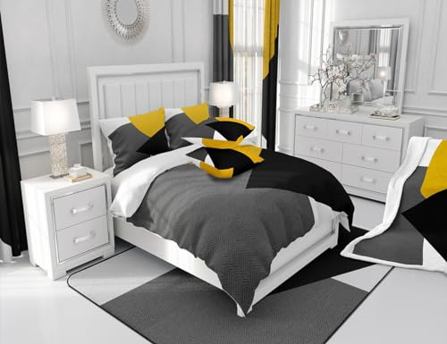 Housse de couette géométrique en coton pour lit double 200x200cm - 7