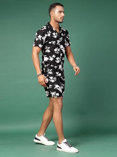 Image of Rigo Printed Co-Ord Set for Men | Casual Shirt & Shorts Night Suit Set | Lounge-wear Nightdress Pajama Set for Mens & Boys | Night Wear, Beach Wear, Vacation Wear Outfit