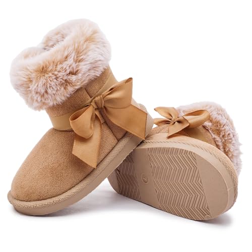 Image of Femizee Girls Boys Warm Winter Boots Kids Outdoor Snow Boots(Toddler /Little Kid)