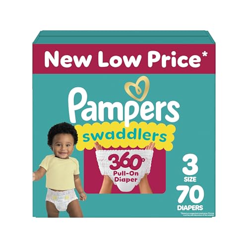 Image of Pampers Diapers - Swaddlers 360 - Size 3, 70 Count, for up to 100% Leakproof Premium Skin Protection (Packaging May Vary)