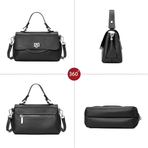 Small Genuine Soft Leather Crossbody Handbag Cute Solid Mini Shoulder Bags for Lady Purse4