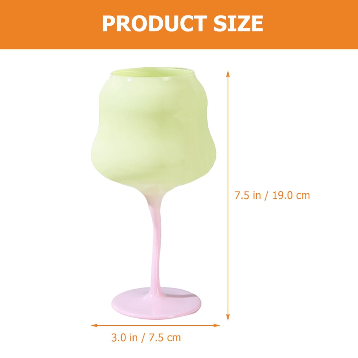 Luxshiny Bicchiere da Vino Creativo in Cristallo Leggero Superficie Liscia, Design Unico e Stile Elegante per Feste e Decorazioni Casalinghe
