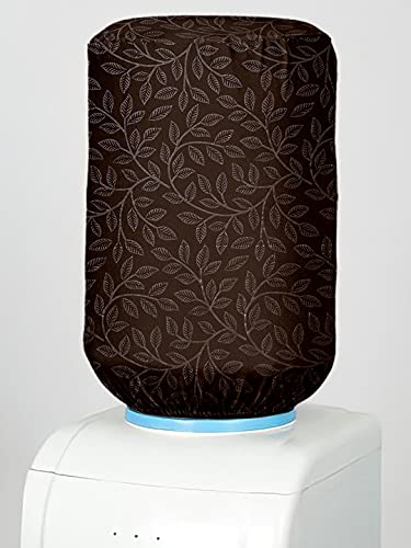 Image of Cortina Self Print Dispenser Cover|Water Can Protectors|Elastic Closure | Polyester Material | Digitally Printed | Heat Resistant | Water-Proof | 45cm x 42cm x 43cm | 20 Liters | Brown 3