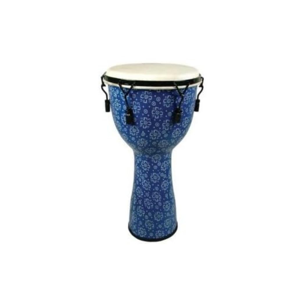 World Rhythm - Tamburo Djembe Accordato Meccanicamente, In Fibra Di Vetro, 9.5 Pollici,