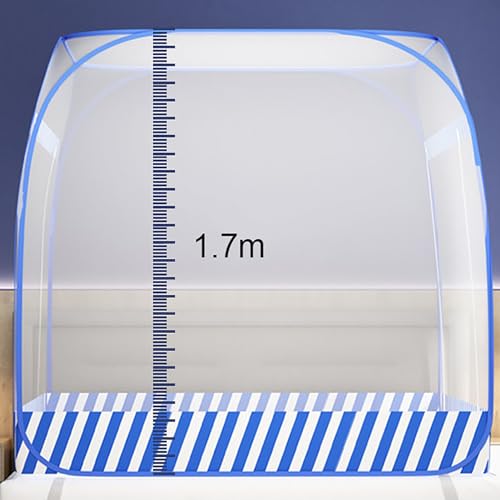 Moustiquaire de lit pliable et transparente à double porte A