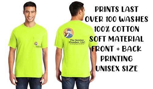 INK STITCH Unisex Pc55p Custom Printing Logo Texts Photo Front Back Pocket Cotton Tees4