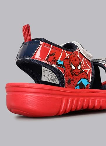 Image of Kidsville Official Marvel Comics Spiderman Printed Sandals For Kids Boys Anti-Skid Comfortable | Adjustable Double Strap Closure | Flexible & Lightweight Footwear for Baby