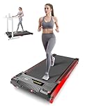 Walking Pad Treadmill, Anylife Incline Walking Pad Under Desk Treadmill 330lb Capacity, 2.5HP Portable Treadmills for Home, Compact Treadmill Small Running Pad with LED Display， Red