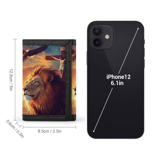 Christian Lion Of Judah Ea-gle Trifold Wallet Slim Credit Card Holder Minimalist Front Pocket Money Clip for Women Men2