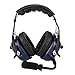 Produktbild ASHATA Aviation Headset,GA-Doppelstecker Luftfahrt Headset Pilotkopfhörer 24 dB Geräuschunterdrückung,Tragbar Universal 3,5mm Klinken Audio-Lautsprecher Headset für Piloten