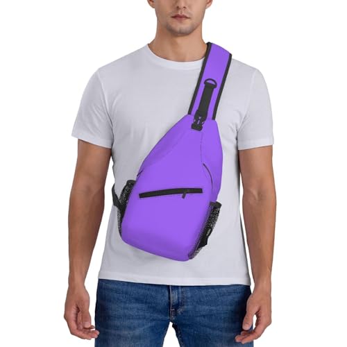 Mochila unisex ligera color lila sólida para senderismo y uso casual miniatura 7