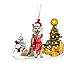 Décoration de sapin de Noël bonhomme de neige - Pendentif chien - Décoration d'intérieur - Étagère murale pour chambre d'enfant