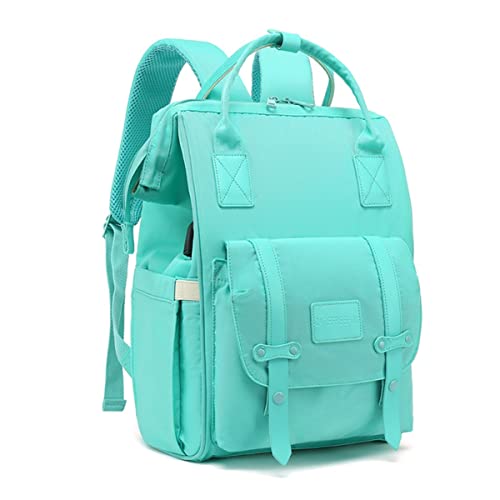 Sac à dos à langer bébé multifonction grand format imperméable couleur bleu clair