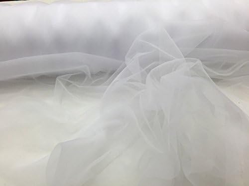 36"x 60" 2 Way Fabric Stretch Mesh White Polyester Wedding Bails, Bridal Dresses, Crafts Sewing Decoration 1Yard