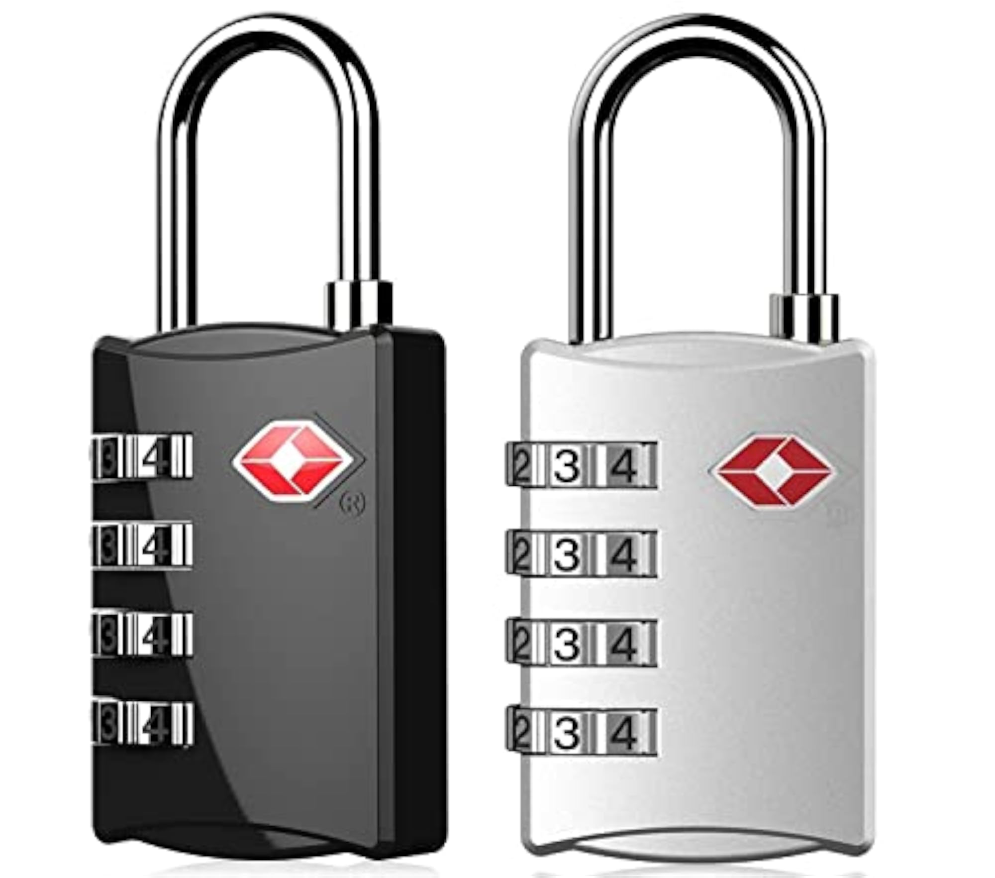 Set of 2 TSA Approved 4 Digit Lock for Luggage