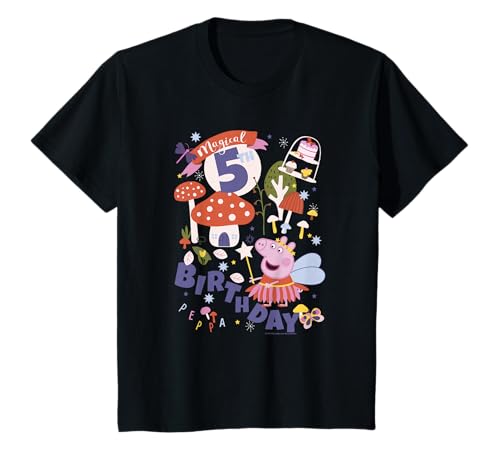 T-shirt Peppa Pig 5 ans - Idée cadeau anniversaire originale pour petite fille