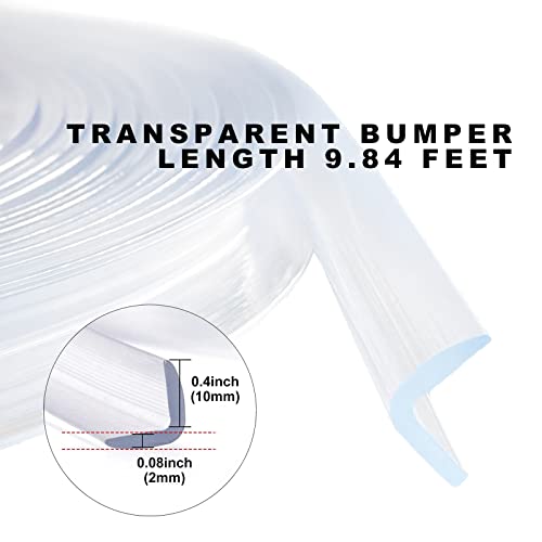 Image of Corner Protector, 9.84ft Edge 4 Corners Silicone Edge Protector Strip with Double Sided Tape - Corner Edge Protectors for Furniture Against Sharp Corners for Cabinet Table