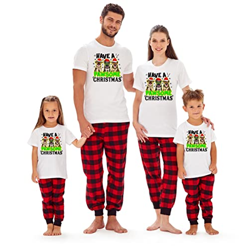 Matching Family Have A Pawsome Christmas Toddler Girl Boy T-Shirt