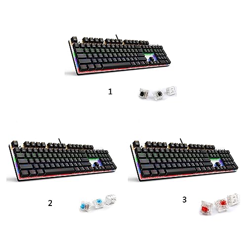 Clavier de jeu mécanique rétroéclairé avec switch bleu et noir - 5