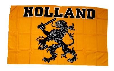 Holland Flagge 30x45 Cm – Orange, Aus Polyester, Licht- & Waschecht, Mit Hohlsaum Für Stab Oder Mast