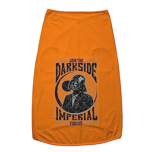 Image of Dog T-Shirt Dark Round Neck Sleeveless Tank /Tee Comfort, Breathable, Lightweight Dog Clothes /Apparel for Small /Medium and Big Dogs Breeds.(Orange /L)