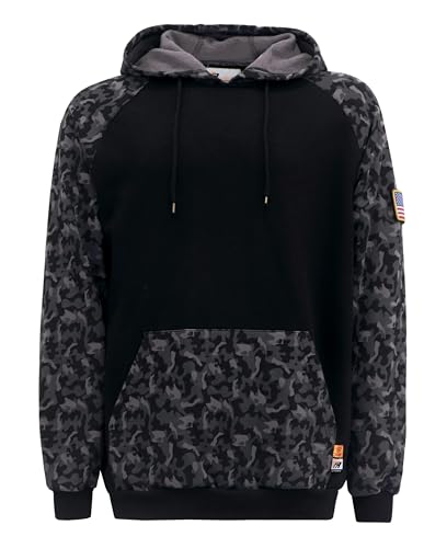 Image of VATRENUS FR Hoodies for Men Pullover 10.5oz Cotton Fleece Flame Resistant Jacket Fire Retardant Welding Sweatshirts