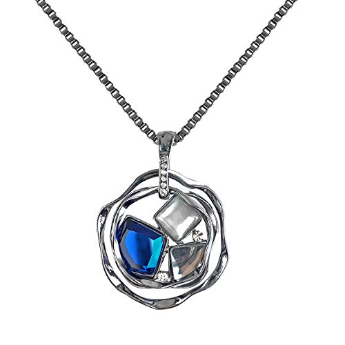 Merdia - Collar con cadena larga para mujer con cristales creados Cover