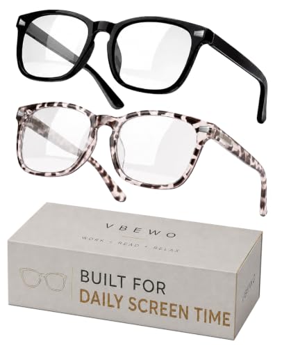 Image of 2 Packs 97.6% Blue Light Blocking Glasses for Men Women