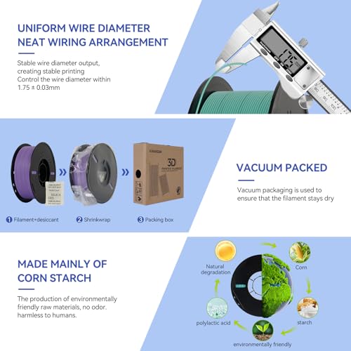 Image of Kingroon Matte PLA Filament 1.75mm 3D Printer Filament Matte Filament 10kg Dimensional Accuracy + /- 0.02 mm (10 Rolls Night Brown)