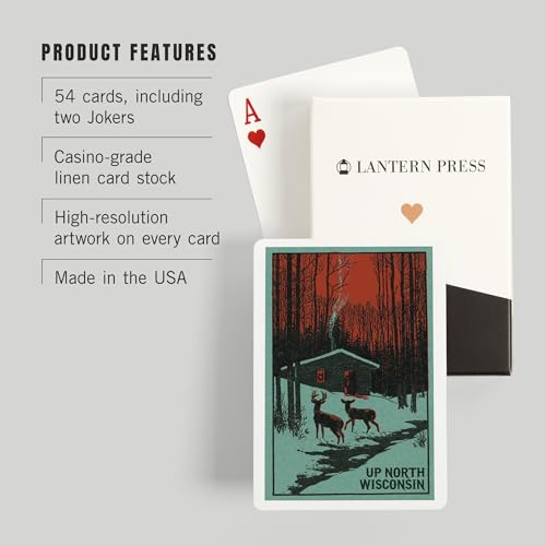 Lantern Press Cartas de Poker, 52 naipes, Caja miniatura 3