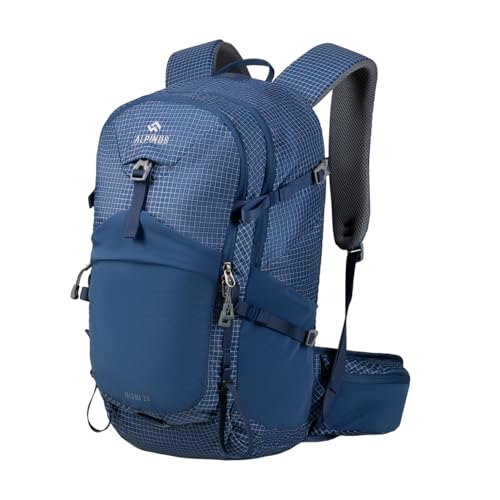 Alpinus - Wanderrucksack Mismi 28 L, Rucksack Sport und Outdoor, Trekkingrucksack Geräumige Hauptkammer, Backpacking Ergonomisch Geformte, Wanderrucksäcke - blau