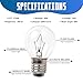 S11 Incandescent Light Bulbs – 40W 120V with E17 Intermediate Base, Clear Glass Finish – Ideal for Microwaves, Appliances, Night Lights, Lava Lamps, Specialty Lighting Applications (4 Pack)