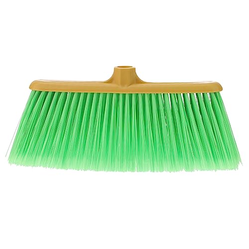 FRCOLOR Indoor Outdoor Broom Head Green Broom Replacement for Household Cleaning Plastic Sweeper Head