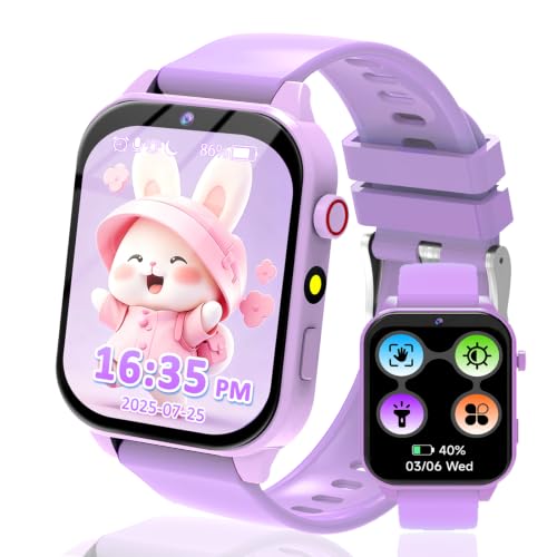 kaacly Kids Smart Watch for Boys Girls - Smart Watch for Kids Fitness Tracker Watch with Camera 18 Funny Games Alarm Flashlight Pedometer Sleep Monitoring Gifts for Kids