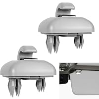 2 Stück Auto Sonnenblende Halterung Clips, Sonnenblendenhalter Clip Grau für Audi A1 A3 A4 A5 S3 S4 S5 Q3 Q5 TT, Grau, 8U0857562 8E0857562A, Auto-Sonnenblenden-Clip Haken