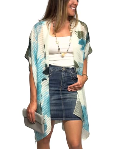 Image of Humble Hilo Womens Kimono Cardigan Sleeveless Lightweight Cover Up Casual & Flowy, 2 Sizes