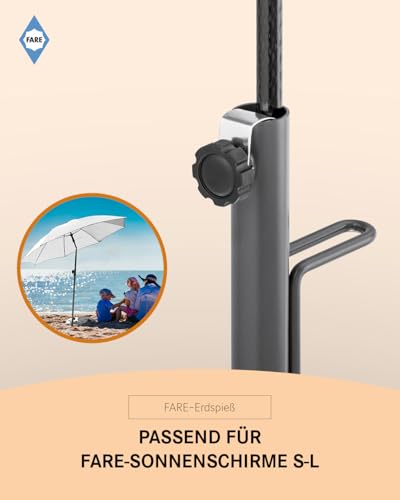 Sonnenschirm Erdspieß Fare – Schirmhalter aus Stahl für verschiedene Schirmgrößen