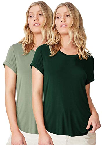 Image of Fabricorn Combo of Plain Color Stylish Up and Down Cotton Tshirt for Women