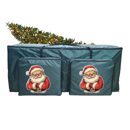 Riaisttd - Bolsa de almacenamiento para árbol de Navidad, organizador con cremallera y 2 bolsillos, almacenamiento para corona y árbol de Navidad | para mueble vestidor de viaje, Lingue Salon Garage