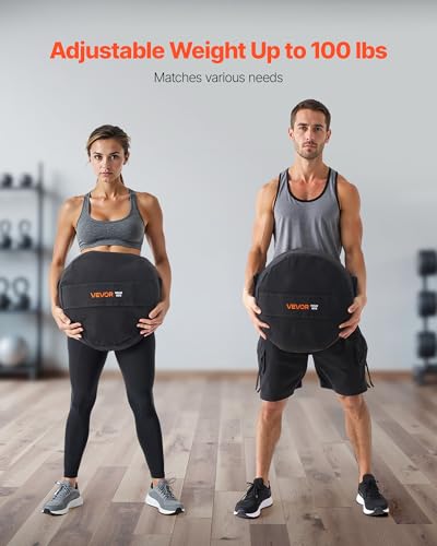 VEVOR Sac de Sable d'entraînement, Sac de Musculation Robuste avec poignées, Sac de Slam pour Fitness, Musculation, Crosstraining, Exercice de Gym à Domicile, Noir (Non rempli) – Image 6