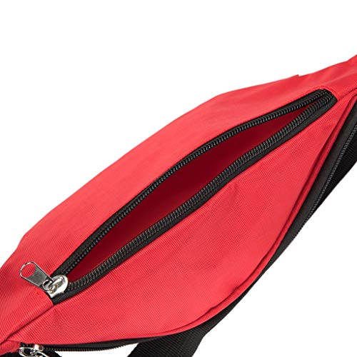 Image of First Aid Fanny Pack First Aid Bag Red Travel Rescue Bag Empty Pouch First Responder Storage Compact Survival Medicine Bag Pocket Container for Car Home Outdoors, Red, 1 Count (Pack of 1), Pouch