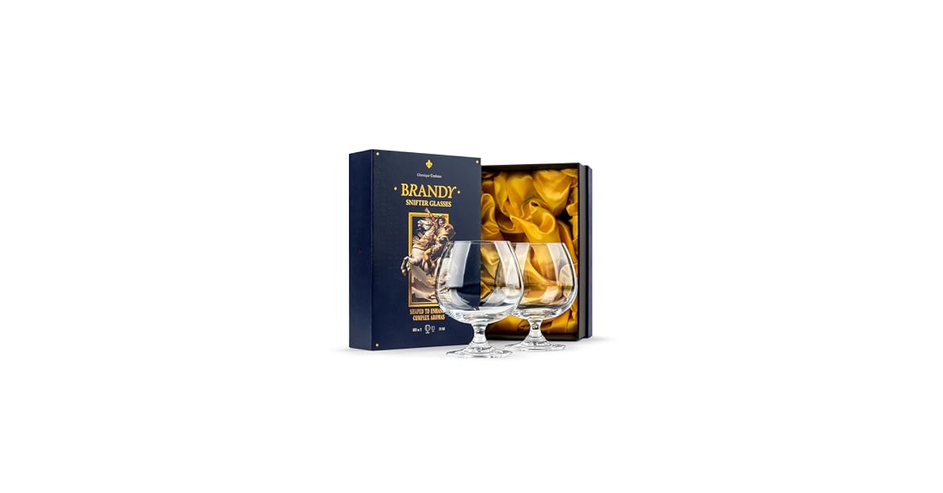 Bicchieri Brandy Glencairn Glass GLASSIQUE CADEAU Bicchieri Grandi Da 620 Ml Per Brandy E Cognac | Set Di 2 | Ciotole Giganti A Stelo Corto | Bicchieri Da Bere E Degustare Per