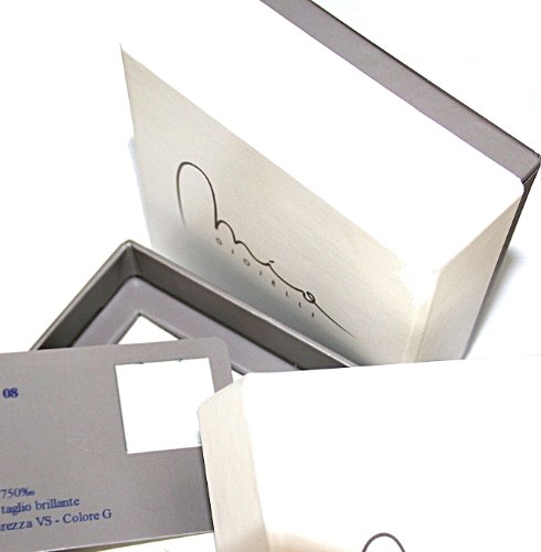 Mia Gioielli - pulsera de diamantes, pulsera de oro blanco de 18 quilates, con diamantes cts 0.015 G/VS, 18 cm, corazón, F-08956-0B00