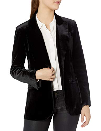 Norma Kamali Women's Single Breasted Jacket Bl, Black, M