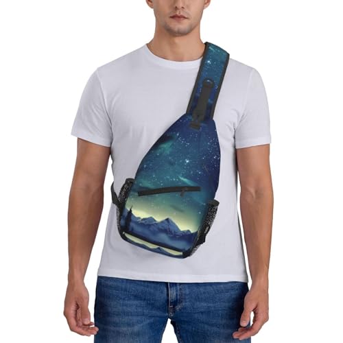 Bolso bandolera cruzado para hombre negro resistente al agua miniatura 7
