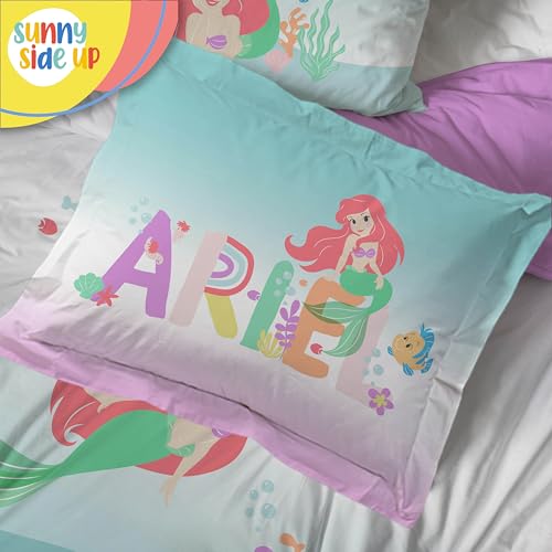 Sunny Side Up Disney The Little Mermaid Twin Comforter Set - 5 Piece Kids Bedding Includes Comforter, Sheets & Pillow Cover - Super Soft Ariel Microfiber Bed Set