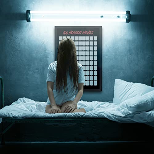 Scrachit 100 Horror Movies Scratch Off Poster - For Hardcore Horror Fanatics - Great Scary Movie Gifts For Horror Lovers- 23X17 #TOP4