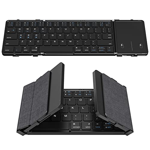 Teclado Bluetooth Plegable con Panel Táctil, Teclado Plegable...